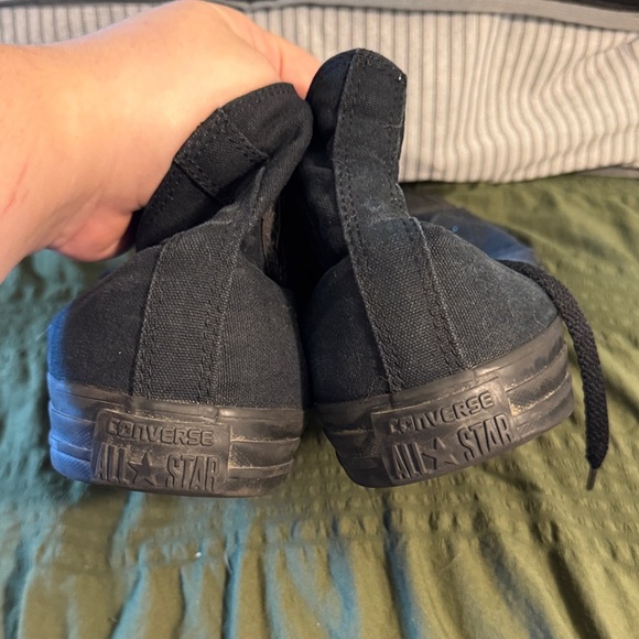 Converse All Black Canvas High-Tops - Picture 5 of 6